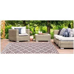 Garten Teppich Outdoor Kunststoffteppich AUSTIN braun 240x300 cm Terrasse Balkon