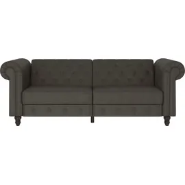 dorel home Schlafcouch Velours 3-Sitzer Grau