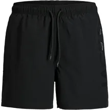 Jack & Jones PlusSize Badeshorts JPSTMAUI WAVE LOGO Schwarz 4XL