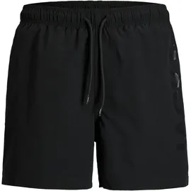 Jack & Jones PlusSize Badeshorts JPSTMAUI WAVE LOGO Schwarz 4XL