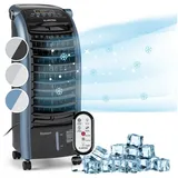 Klarstein Maxfresh Ocean Ventilator Luftkühler 6L 65W Fernbedienung 2x Eispack Blau