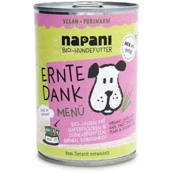 Bio Menü für Hunde Ernte Dank mit Linsen und Haferflocken... 400 g