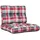 vidaXL Palettenkissen 2-tlg. 60 x 40 x 20 cm rot kariert