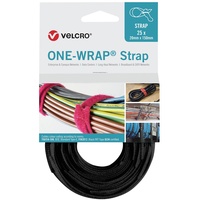 Velcro ONE-WRAP Kabelbinder Kabelbinder Polypropylen (PP), Schwarz 25 Stück(e)