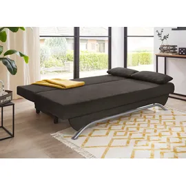 Jockenhöfer Schlafcouch Kunstleder 2-Sitzer Schwarz