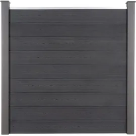 Home Deluxe WPC Sichtschutzzaun CALLADO - 4 x Element + 6 x Pfosten