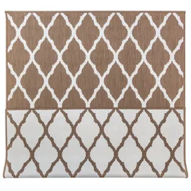 Primaflor In- und Outdoorteppich REVERSO Round Rhombus Braun 120x160cm
