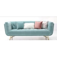 JVmoebel Sofa Luxus Türkis Dreisitzer Polstermöbel stilvolles Design Neu, Made in Europe blau