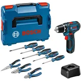 Bosch Professional Akku-Bohrschrauber GSR 12 V-15 Handwerkzeug-Set