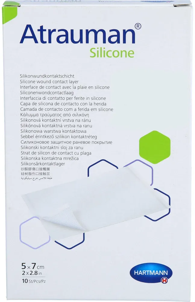 Atrauman Silicone steril 5x7 cm Kompressen 10 St