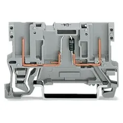 Wago 769-228/281-411 2-Pin-Bauelement-Basisklemme, mit Diode 1N4007, Anode rechts, grau 769228281411  - 100 Stück