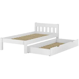 Erst-Holz Einzelbett V-60,38-09F 90 x 200 cm Kiefer massiv weiß