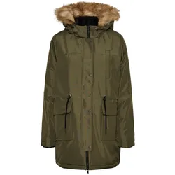 Noisy May Damen Parka NMMOLLY Grün Light Fur 27019265 S