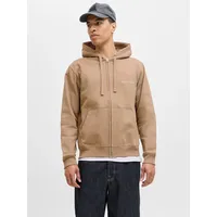 JACK & JONES JACK&JONES ORIGINALS JORNORREBRO EMB SWEAT ZIP HOOD NOOS mocha meringue, XL & XL