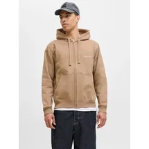 JACK & JONES JACK&JONES ORIGINALS JORNORREBRO EMB SWEAT ZIP HOOD NOOS mocha meringue, XL & XL
