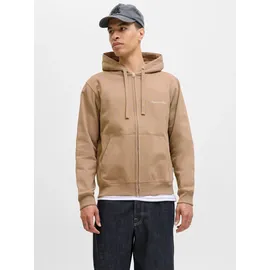 JACK & JONES JACK&JONES ORIGINALS JORNORREBRO EMB SWEAT ZIP HOOD NOOS mocha meringue, XL & XL