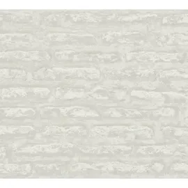 A.S. Création Vliestapete Attractive 2 Steine weiß B/L: ca. 53x1005 cm, - weiß