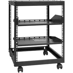 VEVOR 12U-Server-Rack mit offenem Rahmen 15-40" verstellbare Tiefe freistehender/wandmontierter Netzwerk-Server-Rack 4-Pfosten-AV-Rack mit Rollen für Ihre gesamte Netzwerk-IT-Ausrüstung AV-Ausrüstung
