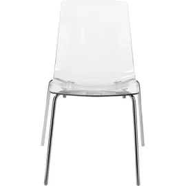 Beliani Esszimmerstuhl Kunststoff Transparent 2er Set