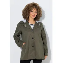 Ulla Popken Trenchcoat in lodengrün | 46-48