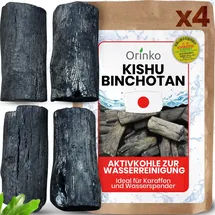 Kishu Binchotan 4X 100g – Japanische Aktivkohle Wasserfilter aus Wakayama – N...