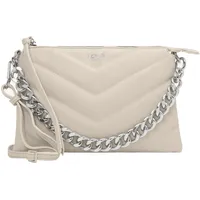L.Credi Damen Clutch KALINKA Handtasche mit abnehmbarem Schultergurt 28x2x18 108 (231) Pearl
