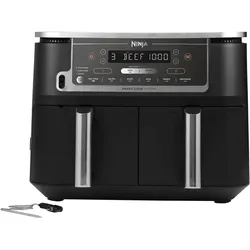 Ninja Airfryer AF451EU Double Airfryer XXL - Zwei Garräume - 9,5 Liter - Digitales Thermometer - 2470 Watt - Zwei-Zonen-Technologie