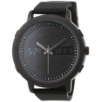 SKECHERS Herrenuhr Lawndale, AnaDigi Uhrwerk, 46 mm Gehäuse aus schwarzer Legierung mit Silikonarmband, SR5071