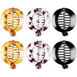 LIQWEI 6 Stück Banana Clip, Haarklammer Mädchen Dickes Haar, Haar Banane Haarspange Vintage Bananenklammer Klein Französischer Bananen Clincher Ponytail Holder Clip für Dünnes Feines Thick Lockiges