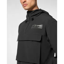 Plein Sport Kapuzen-Sweatjacke Schwarz/Weiß XXL