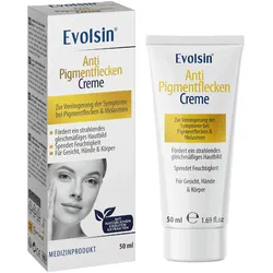 Evolsin® Anti Pigmentflecken Creme | Gegen Pigment- & Altersflecken 99% natürliche Inhaltsstoffe 50 ml Unisex