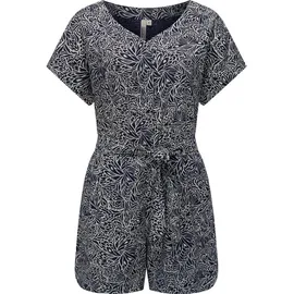 Ragwear Damen kurzer gemusterter Sommer Jumpsuit Bodysuit mit Taillenband Salwin YOUMODO Midnight Gr. XXL - XXL