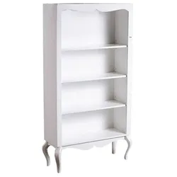 Casa Padrino Barock Regalschrank Weiß Hochglanz - Barock Schrank - Barock Möbel