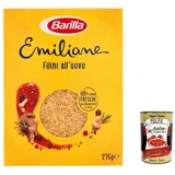 Barilla Emiliane Filini all’Uovo 5x 275g + Italian Gourmet Polpa – Feine Suppennudeln, Eierpasta, Italienische Pasta all' Uovo Le Pasta mit Ei 275 G