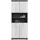 inn.furn Hochschrank Shawn 74 x 191 cm Weiß Hochglanz/Grau Holzwerkstoff