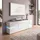 Vladon Game TV-Aufsatz 138,5x9,5x34,5 cm Weiß matt/Sandgrau Hochglanz MDF/Spanplatte