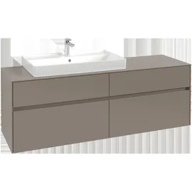 Villeroy & Boch Collaro Waschtischunterschrank C026B0AH 160x54,8x50cm, Waschtisch links, LED-Beleuchtung 12W, Wine red
