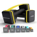 Sportstech Hanteln AH100 | Deutsche Qualitätsmarke | Kurzhantel 2er-Set mit innovativen Schlaufen & Liegestützfunktion | wahlweise 1-5 KG | Damen & Herren Kurzhanteln | (2 x 1.5 kg)