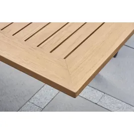LC Garden Unicamo Ausziehtisch 180 x 90 x 75 cm Aluminium/Teak Natur