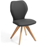 Niehoff Sitzmöbel Colorado Trend-Line Design-Stuhl Gestell Wildeiche - Leder Napoli anthrazit
