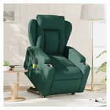 vidaXL Massagesessel Elektrisch 94,5 x 100 x 0 cm Dunkelgrün mit Aufstehhilfe