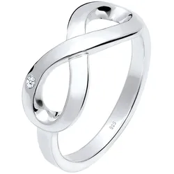 Elli DIAMONDS Infinity Ewig Diamant (0.015 ct.) 925 Silber Ringe   Damen