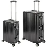 TRAVELHOUSE Reisekoffer Koffer-Set 2-tlg. schwarz/silber/grau/grün/gold/rot