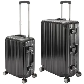 TRAVELHOUSE Reisekoffer Koffer-Set 2-tlg. schwarz/silber/grau/grün/gold/rot