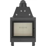 Kamineinsatz aus Stahl KRATKI MBA 17 kW Ø 200 mit Türfeder - Schwarz