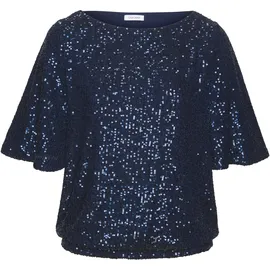 LASCANA Paillettenshirt Dunkelblau S