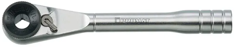 PROMAT Mini Bit Ratsche 1/4  Zoll Antrieb Bit Hebelumschaltknarre 95 mm 72 Zähne