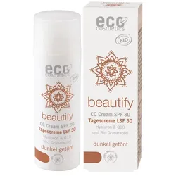 Eco Cosmetics CC Creme LSF30 dunkel getönt