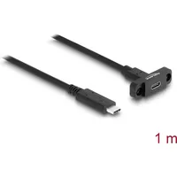 DeLock SuperSpeed USB 10 Gbps USB 3.2 Gen2 USB-C® Buchse, USB-C® Stecker 1.00m Schwarz 87824
