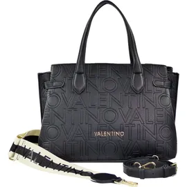 Valentino Pansy Shopper Polyurethan Black
